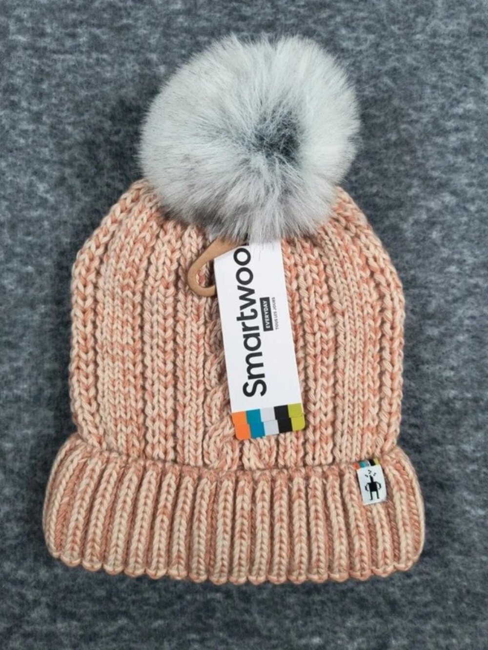 SmartWool Ski Town Knit Hat One Size NWT Almond